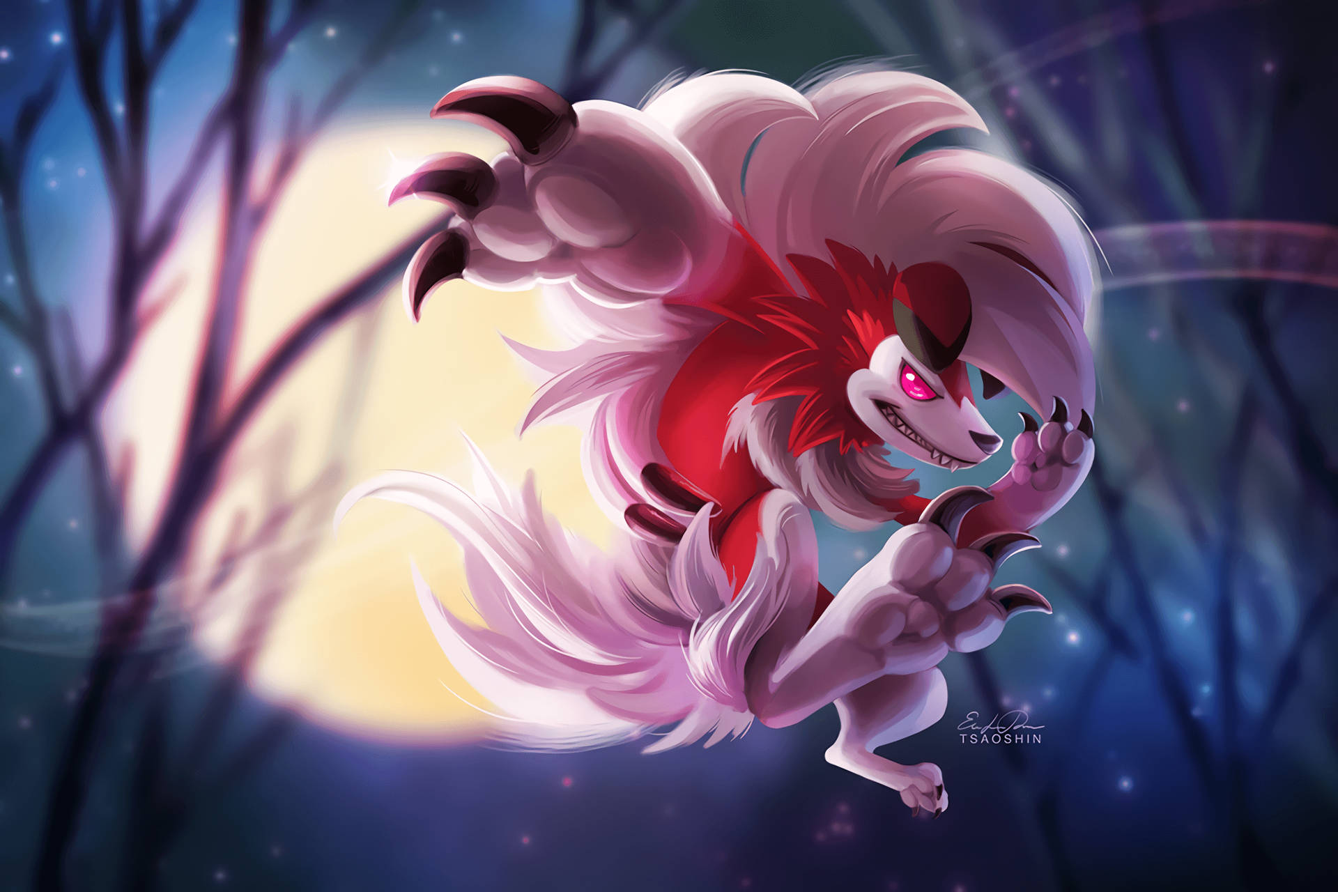 Lycanroc Midnight Red Eyes