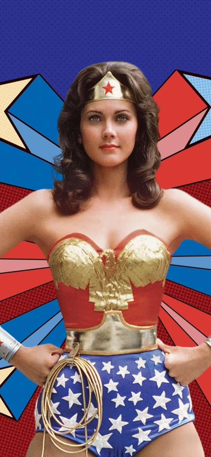 Lynda Carter Wonder Woman Classic Pose Background