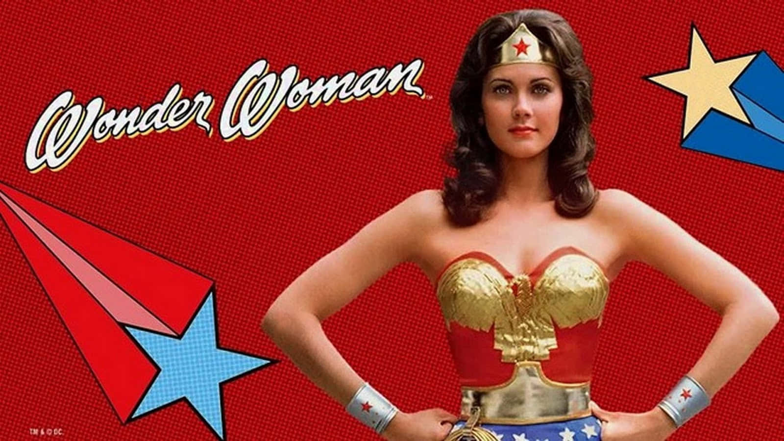 Lynda Carter Wonder Woman Classic Pose Background