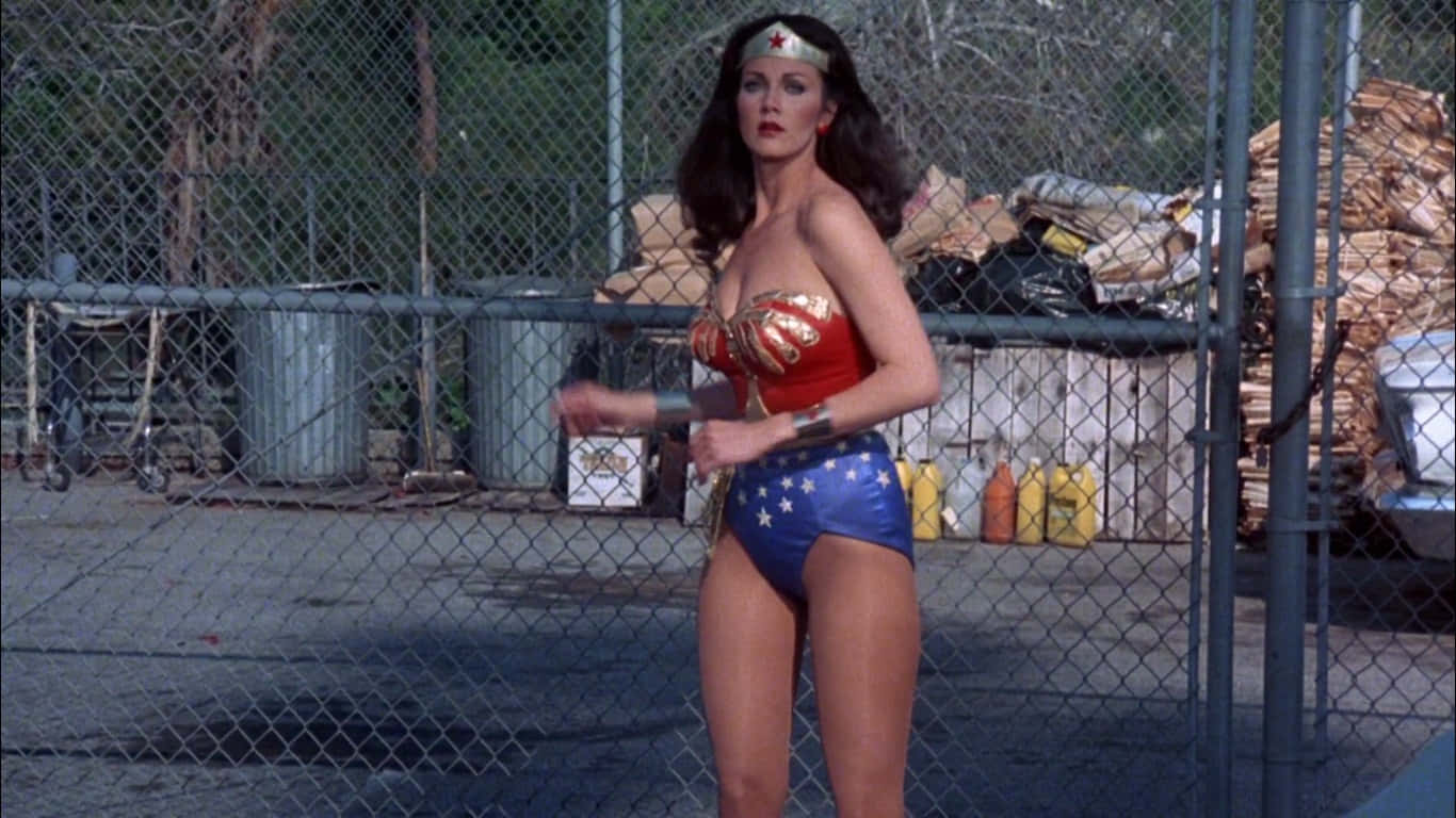 Lynda Carter Wonder Woman Classic Pose Background