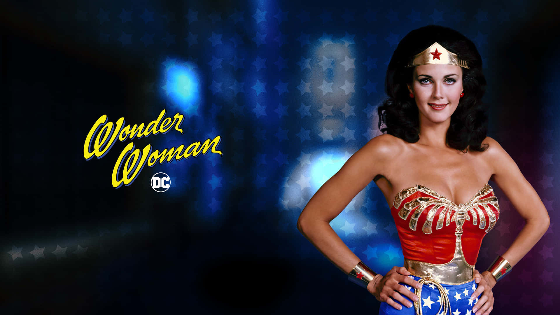 Lynda Carter Wonder Woman Classic Pose Background