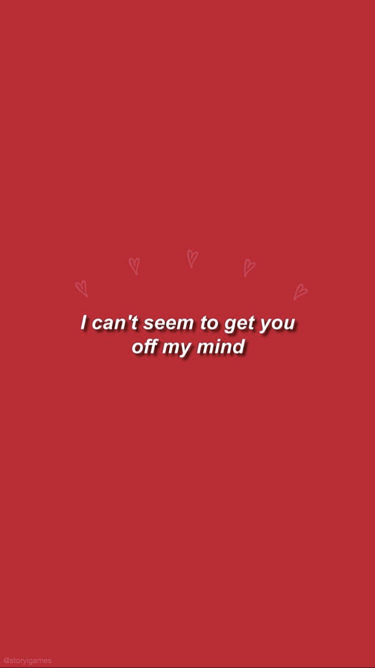 Lyric Quote Pastel Red Aesthetic Background