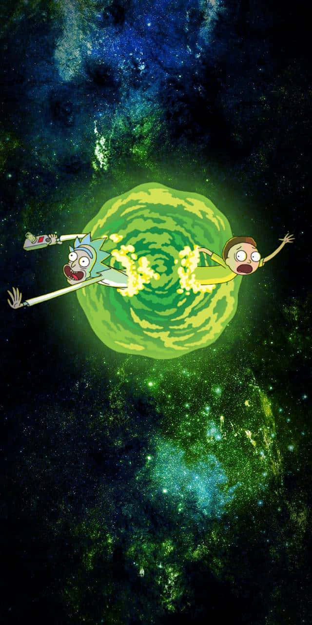 M.c. Escher Style Rick And Morty Portal Background