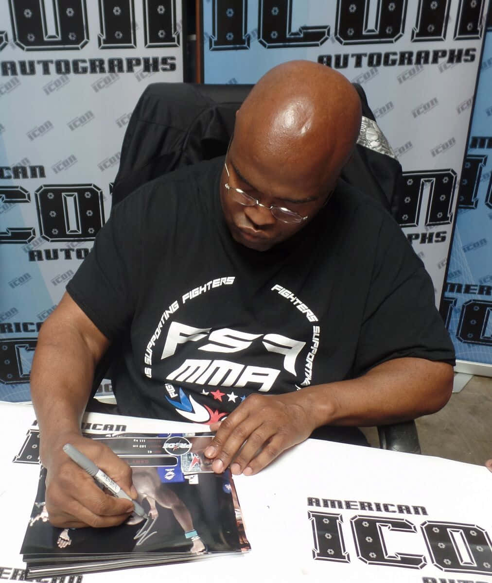M M A Fighter Autograph Session Background