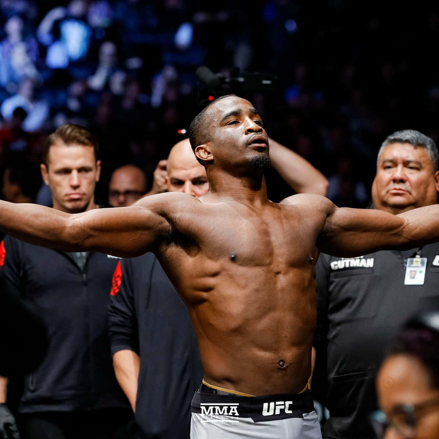 M M A Fighter Geoff Neal Victory Pose Background