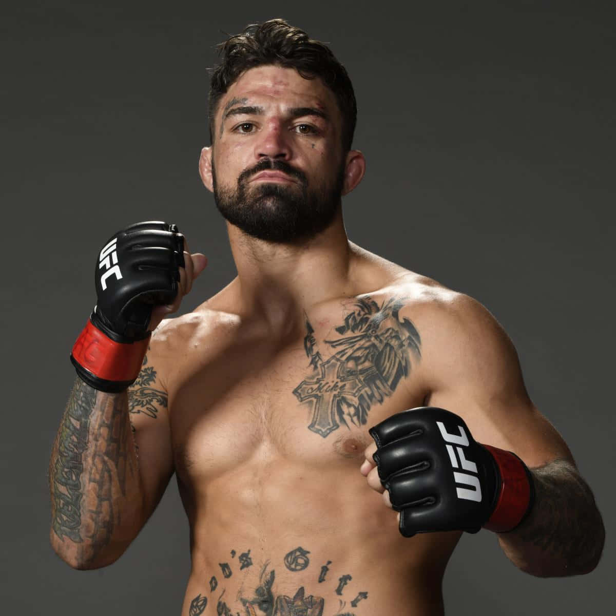 M M A Fighter Portrait Mike Perry Background