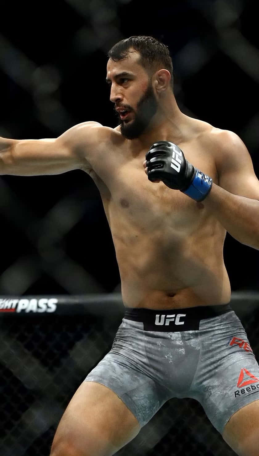 M M A Fighter Readyin Octagon