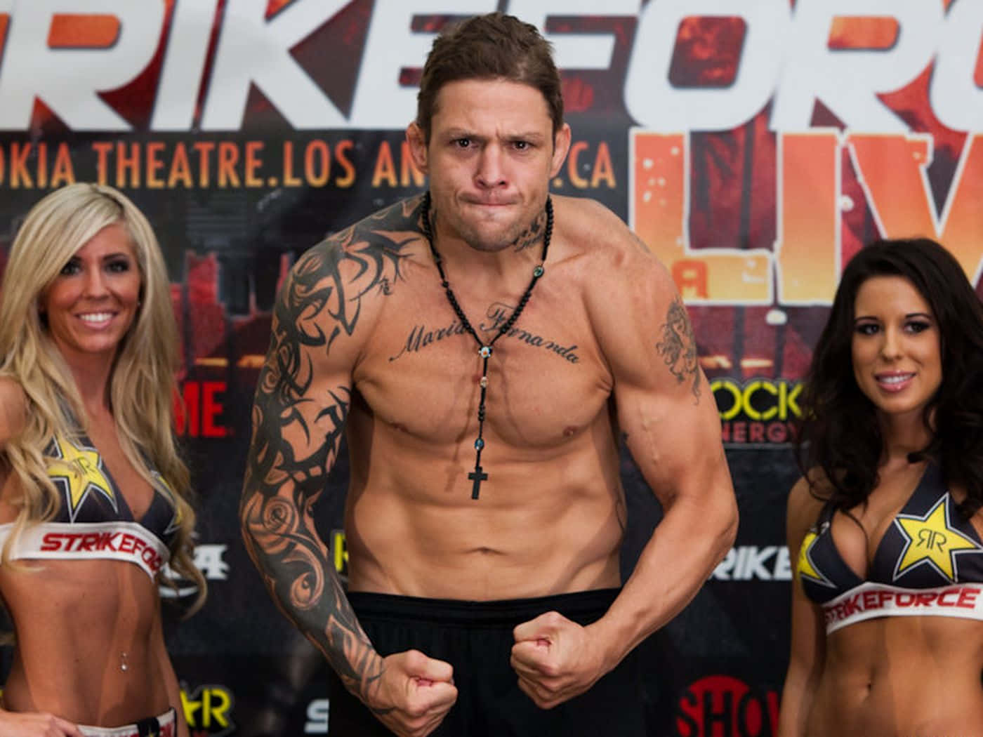 M M A Fighter Renato Sobral Strikeforce Weigh In Background