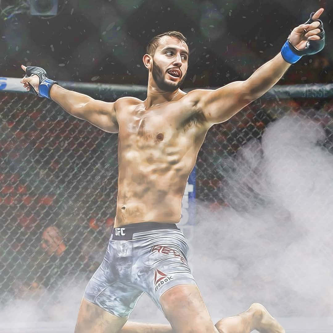 M M A Fighter Victory Celebration