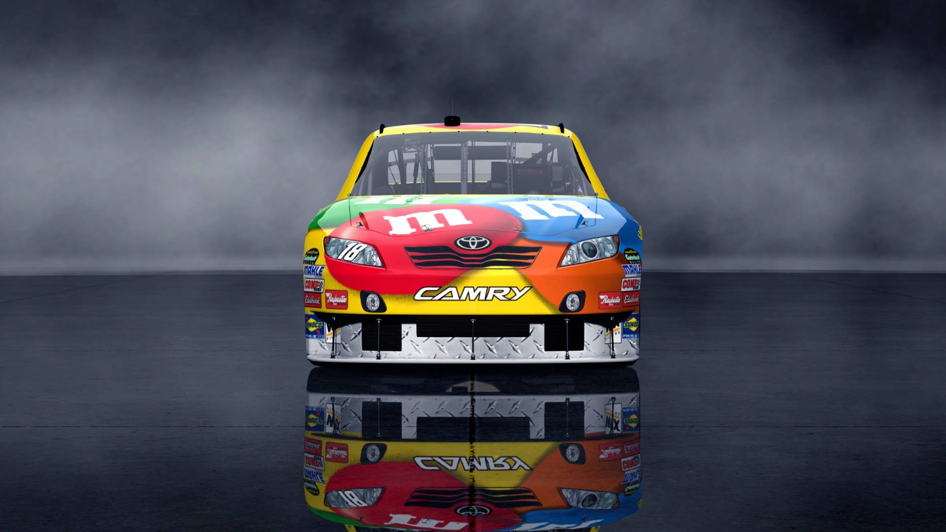 M&m's Car Of Kyle Busch Background