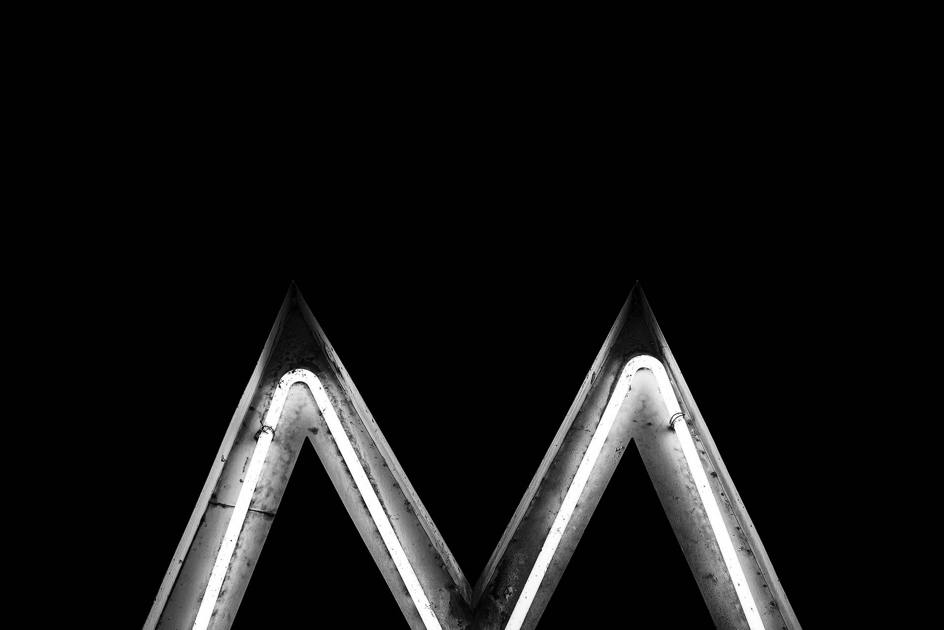 M Monogram White Neon Aesthetic