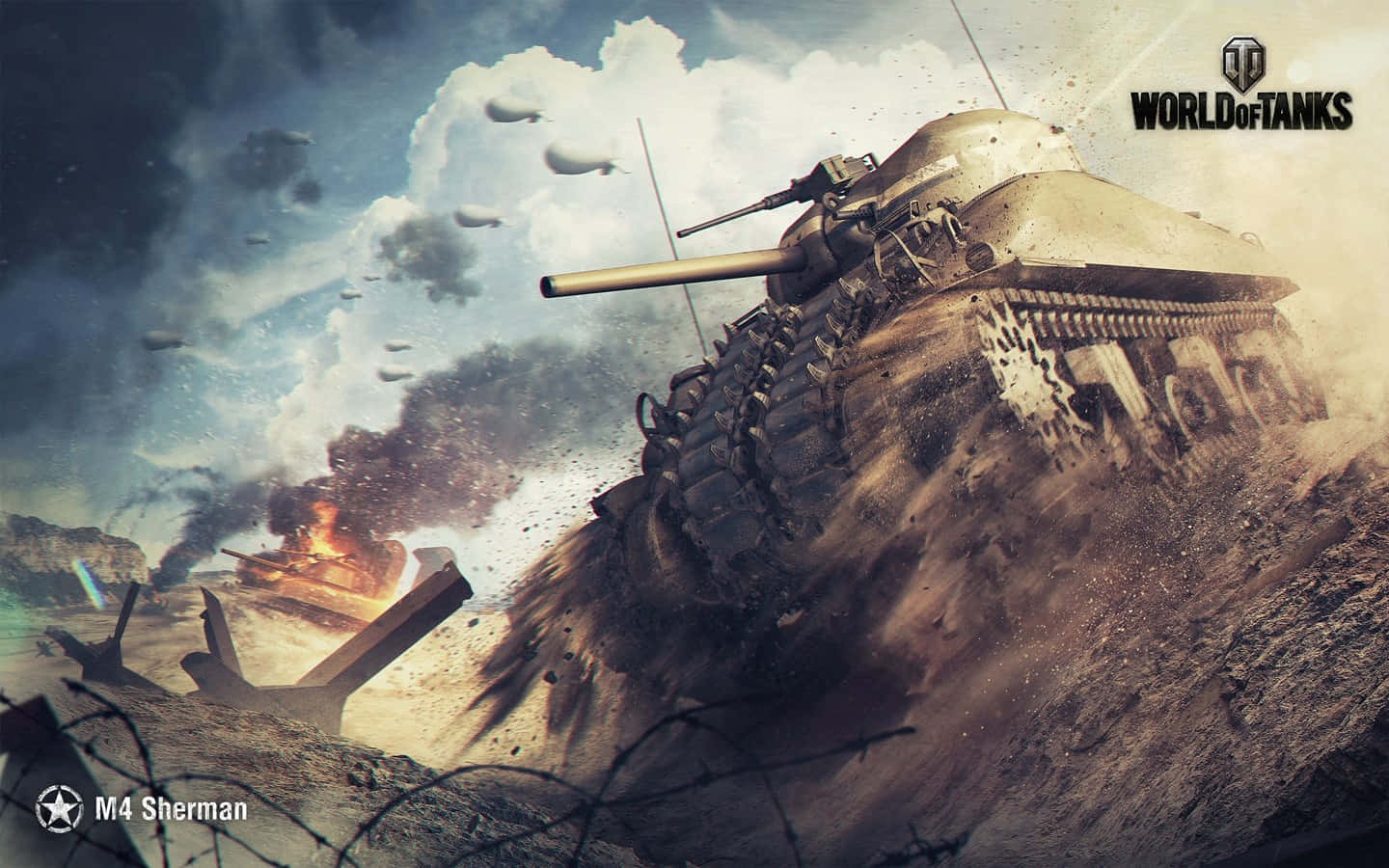 M4 Sherman Model 1440x900 Tanks Background