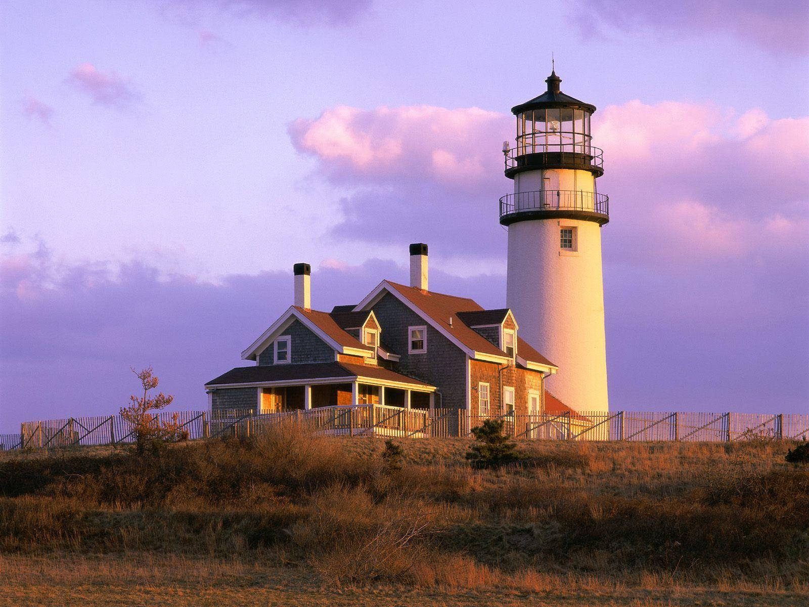 Ma Solitary Lighthouse Background