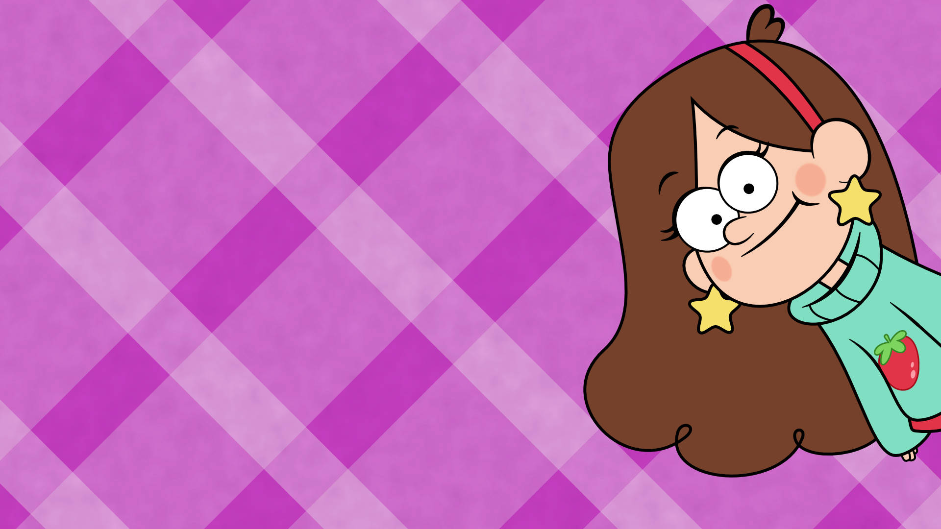 Mabel Pines Checkered Violet Background