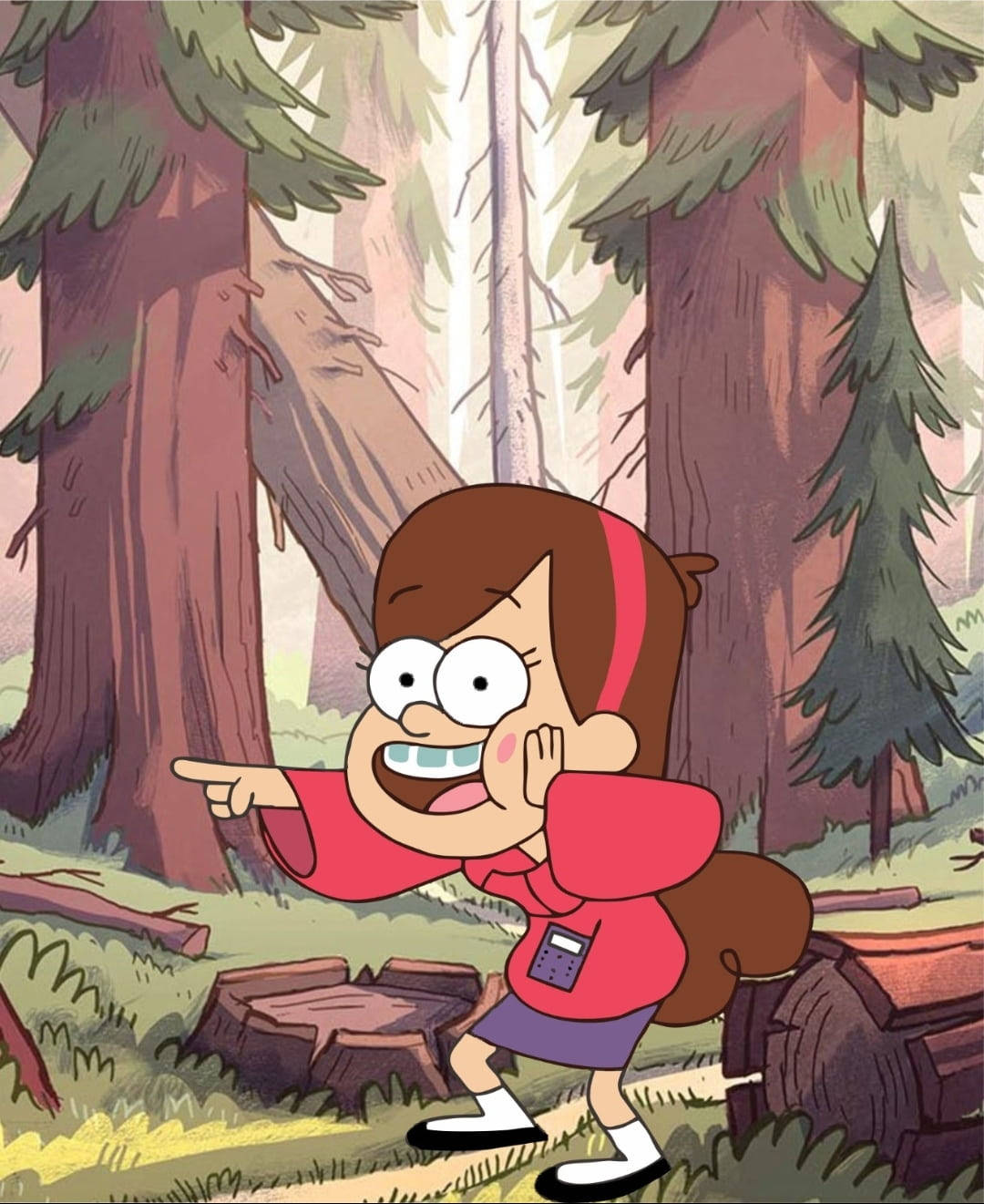 Mabel Pines In The Forest Background