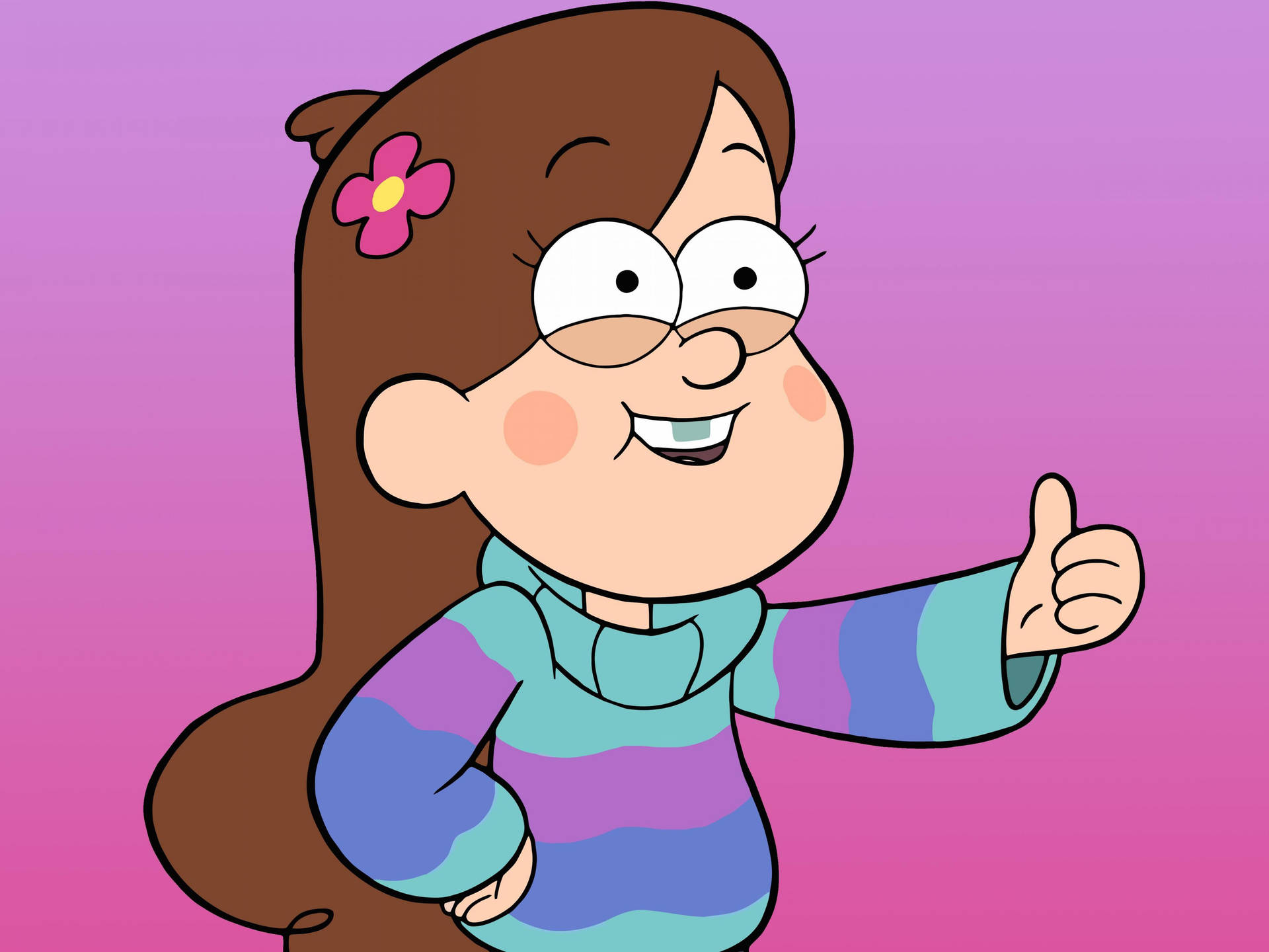 Mabel Pines Neon Purple Background