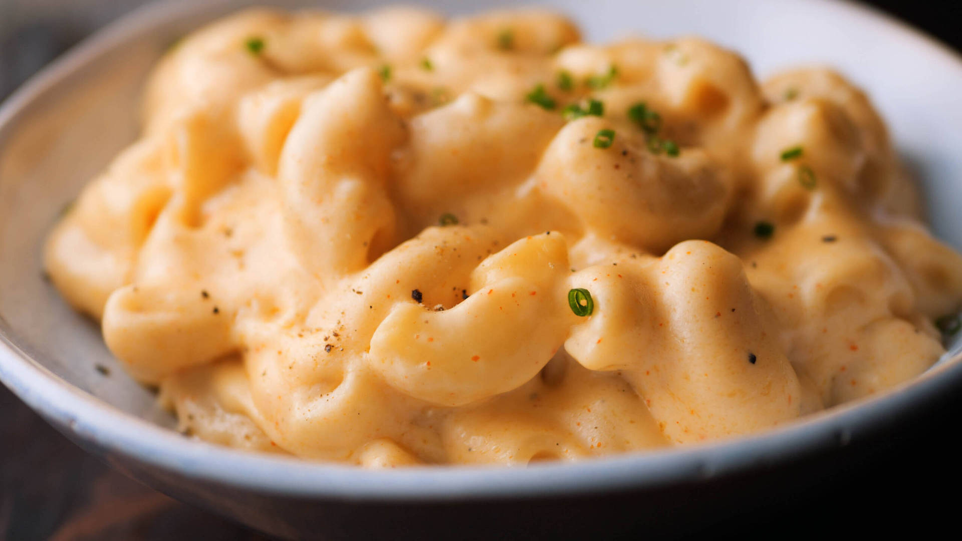 Macaroni With Creamy Cheese Background