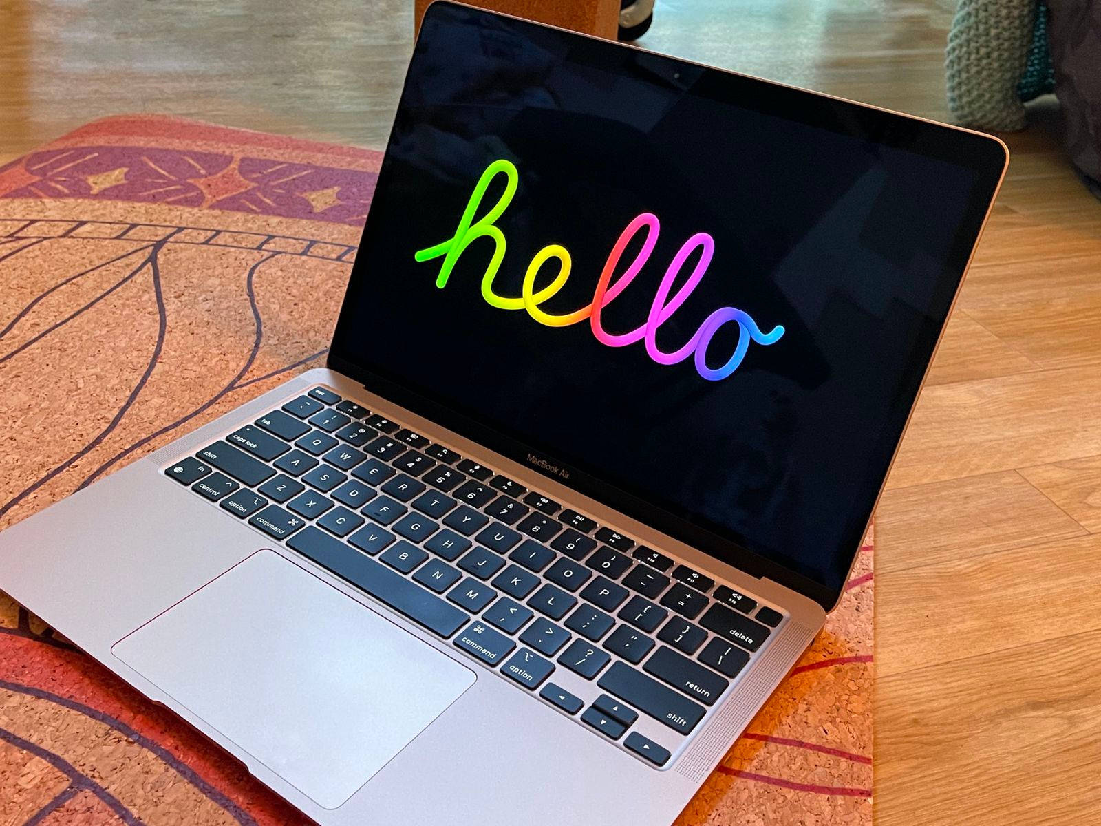 Macbook Air Hello Greeting Background
