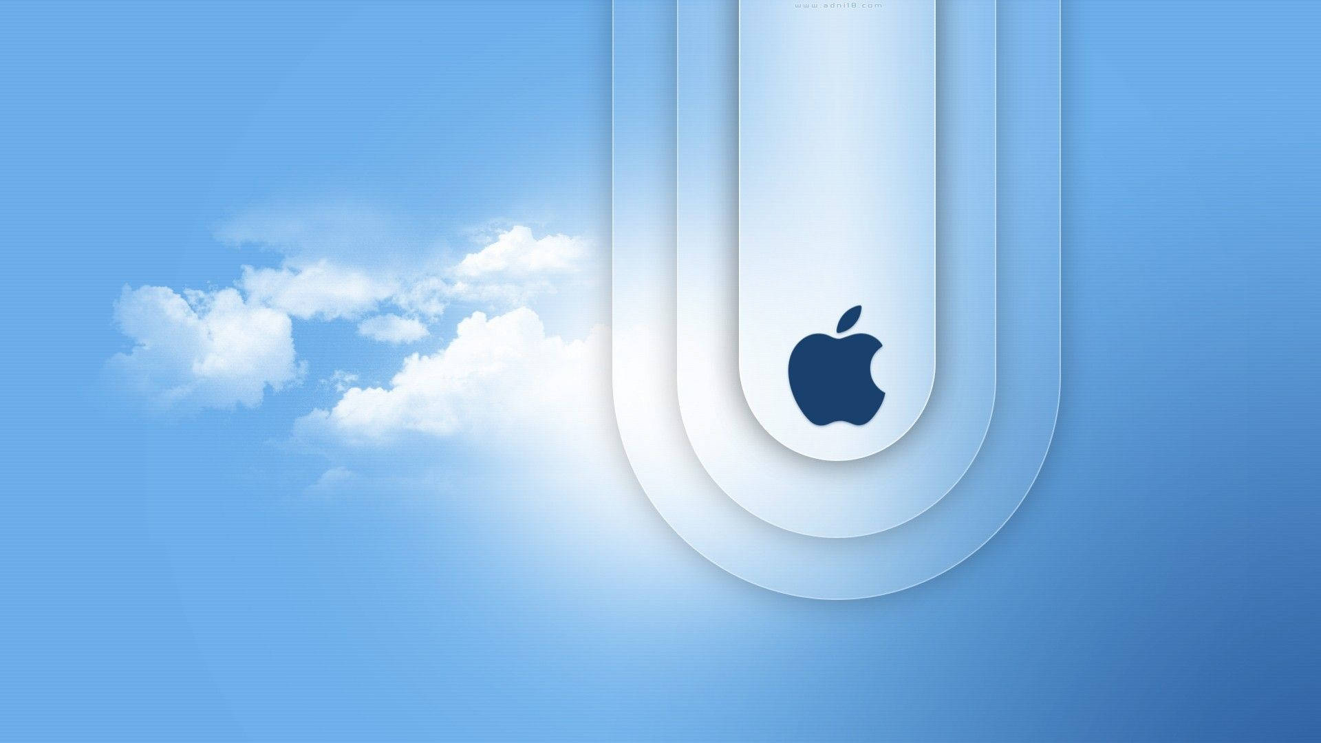 Macbook Air Logo In Clouds