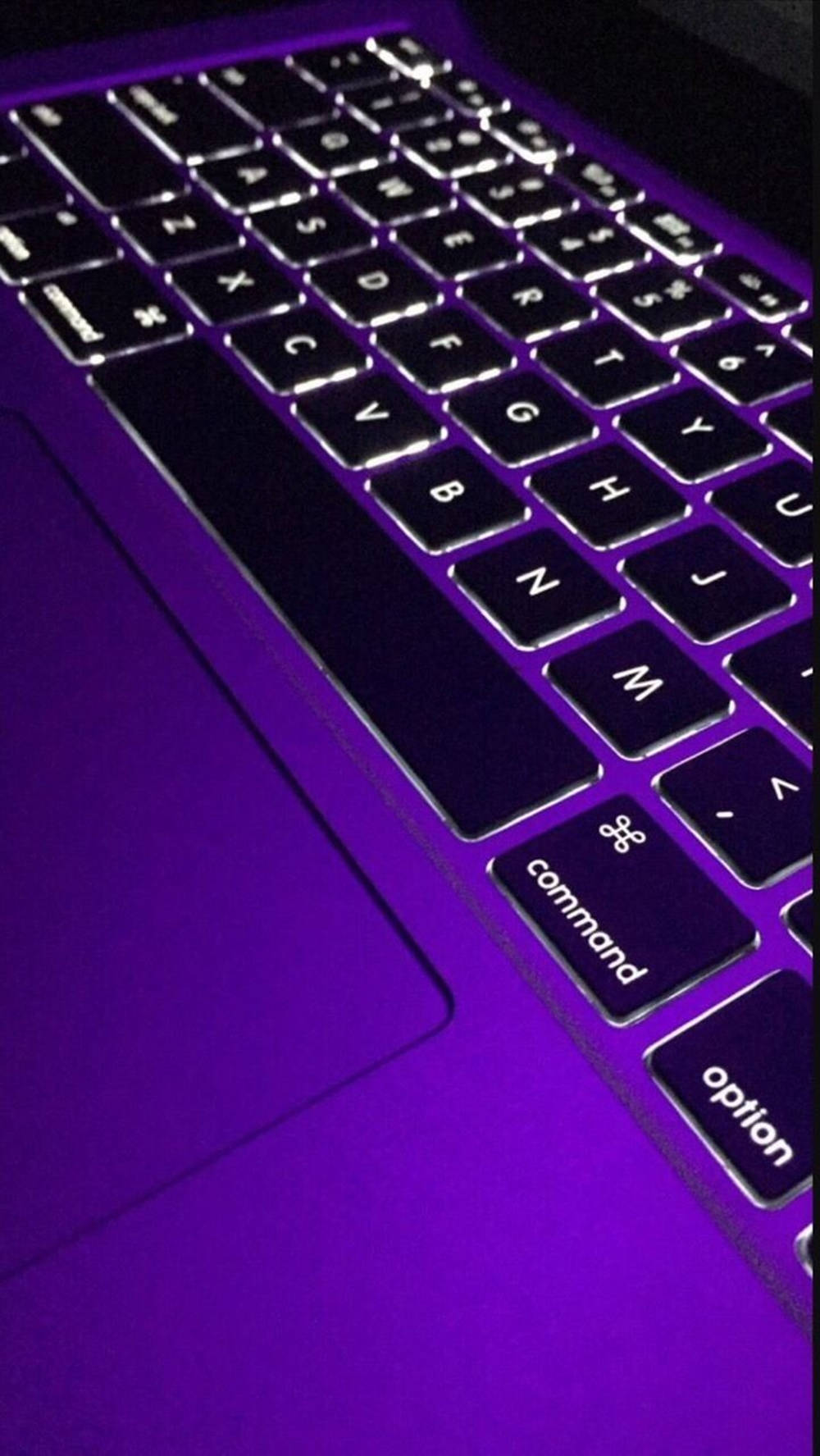 Macbook Black Light Keyboard Aesthetic Background