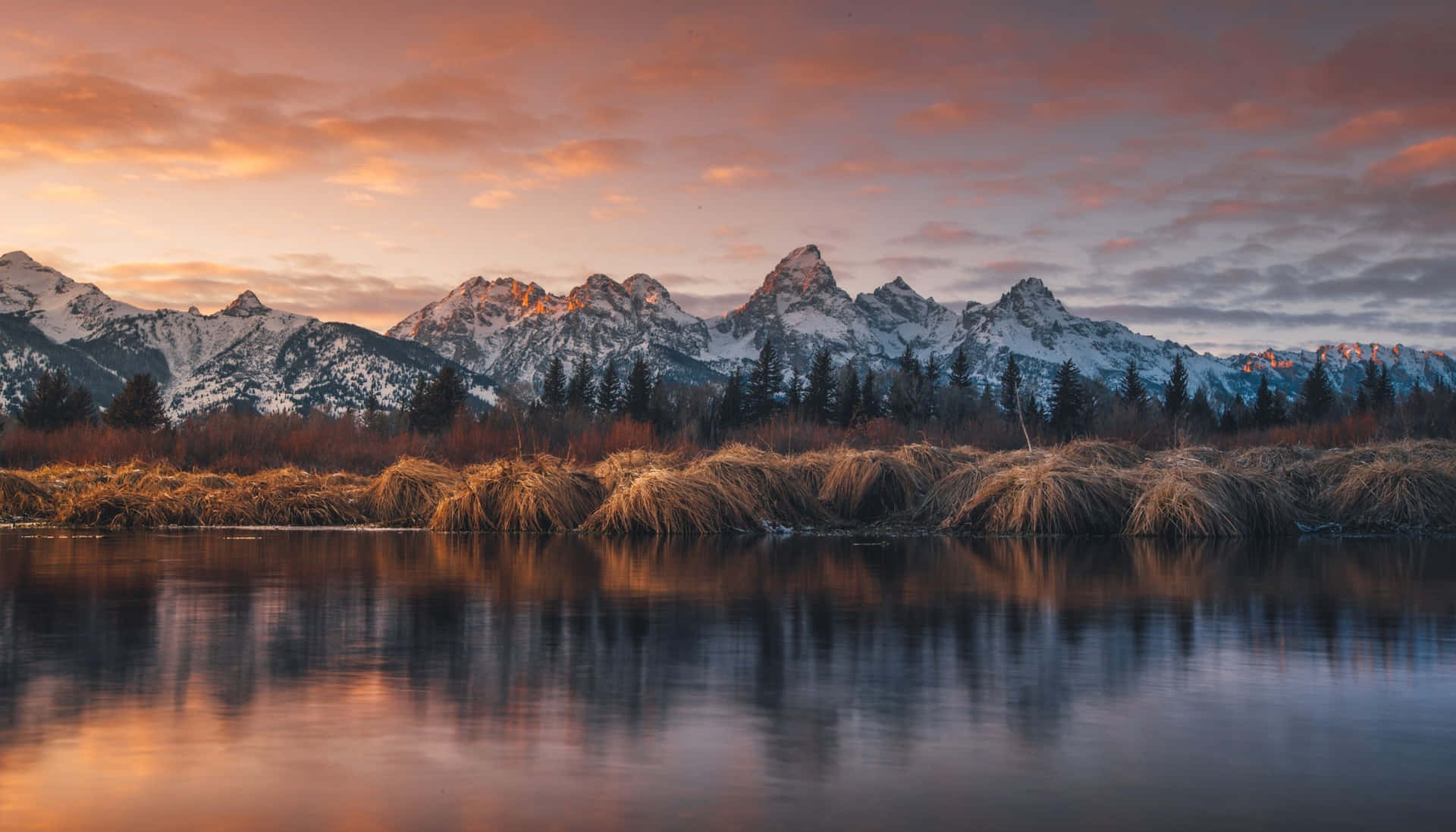 Macbook Retina With Snowy Mountain Range Background