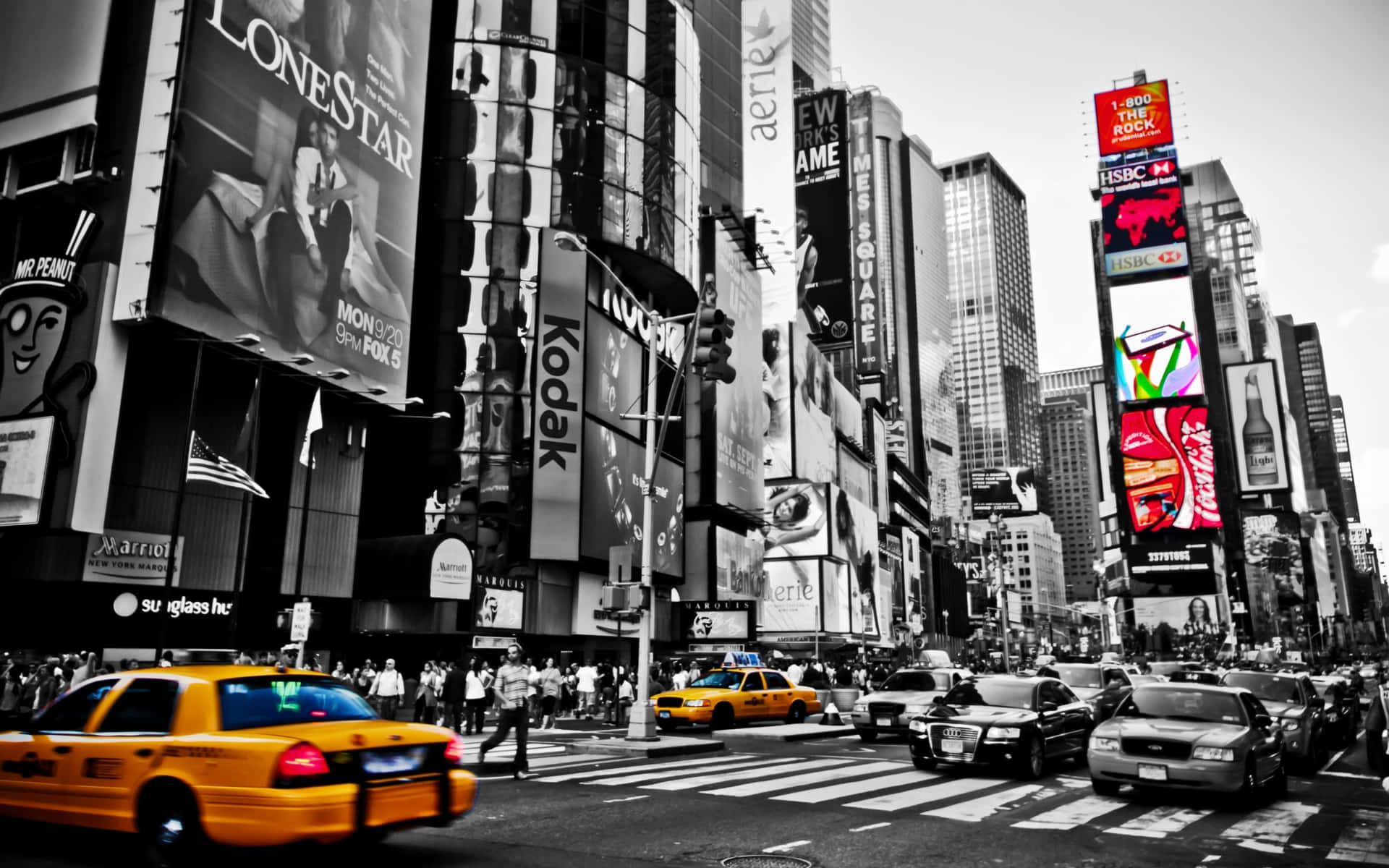 Macbook Retina With Yellow Cabs Background