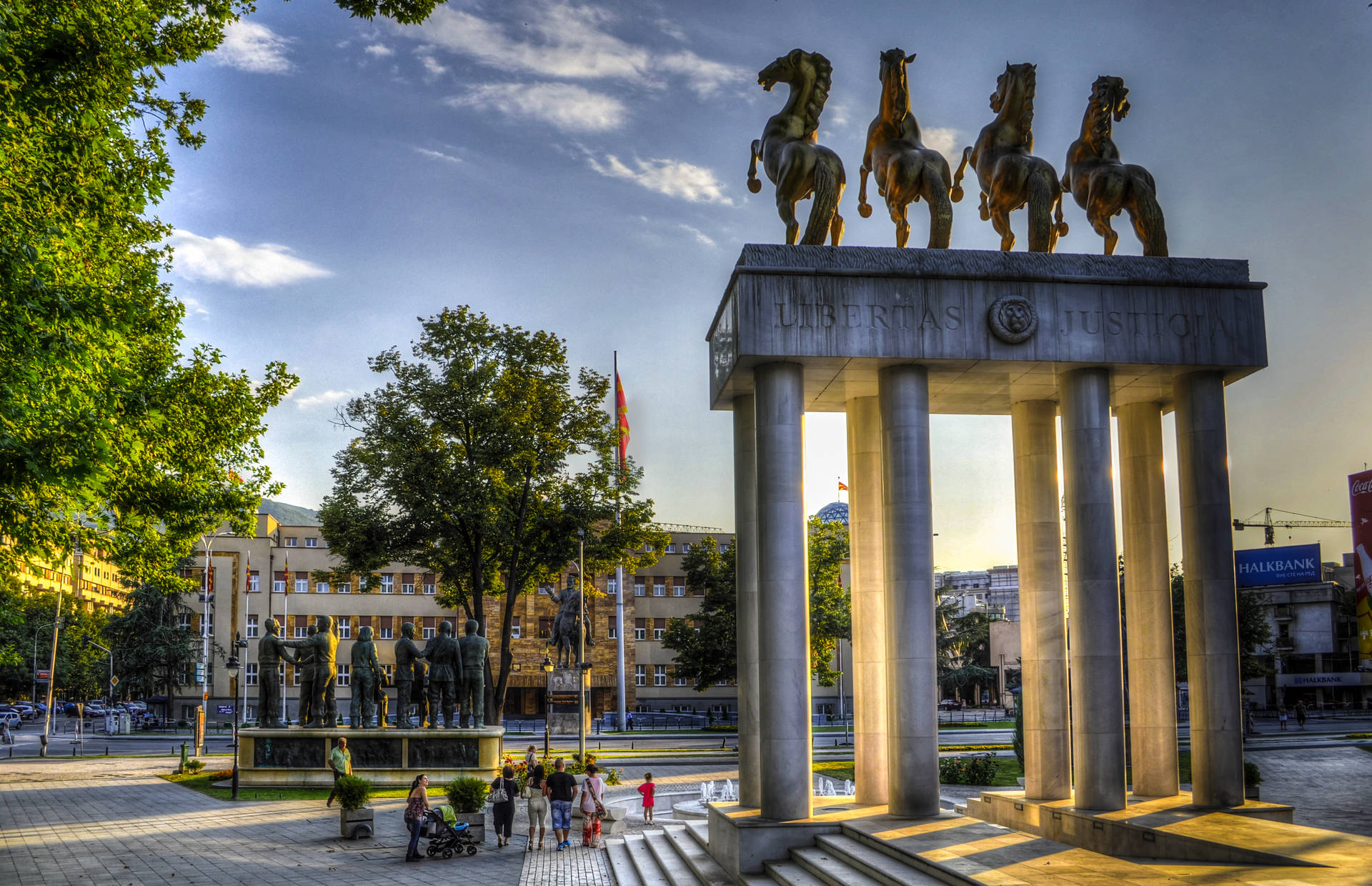 Macedonia Horses Pillars