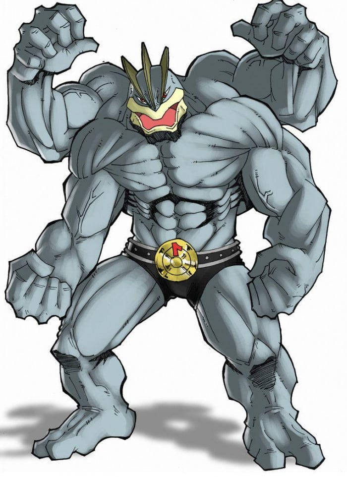 Machamp Angry Strong Arms Background