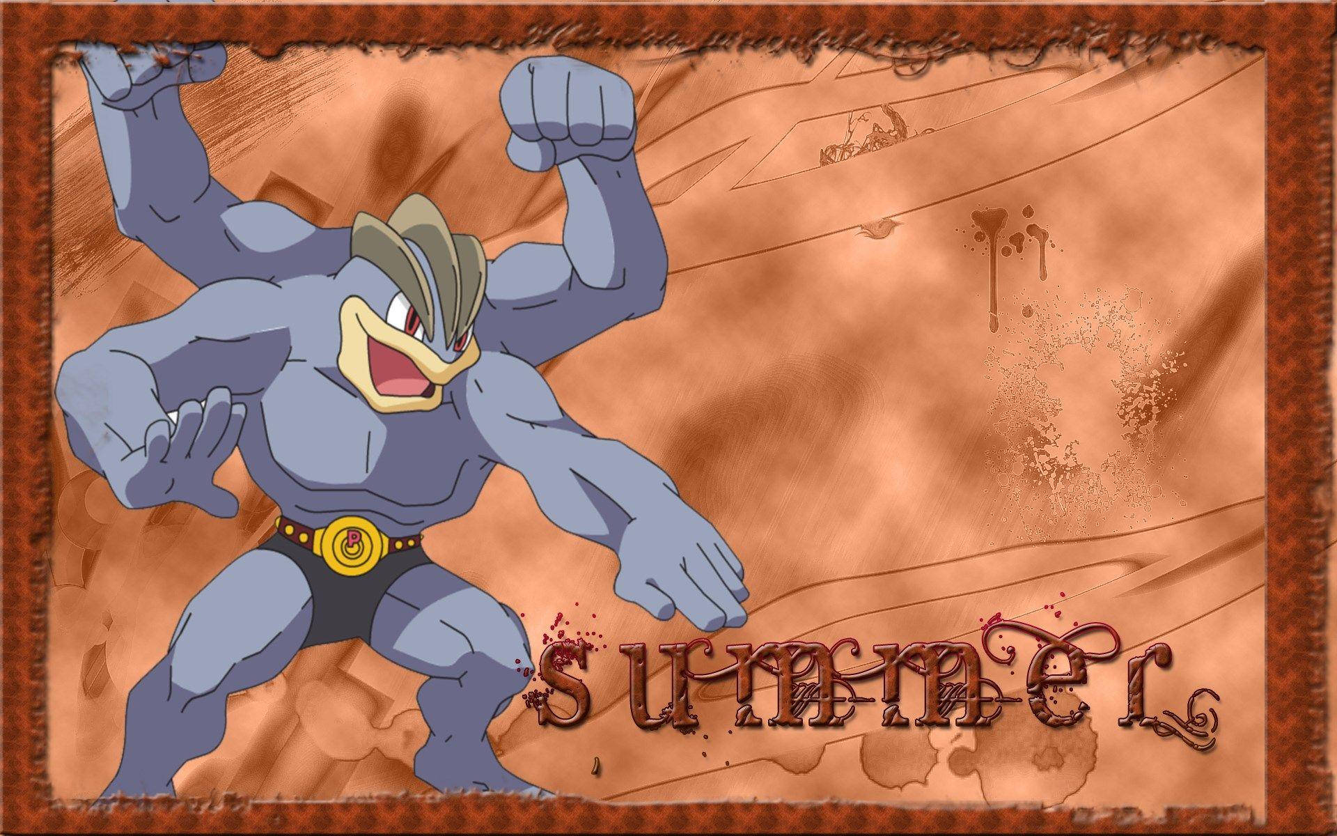 Machamp Brown Aesthetic Summer Background