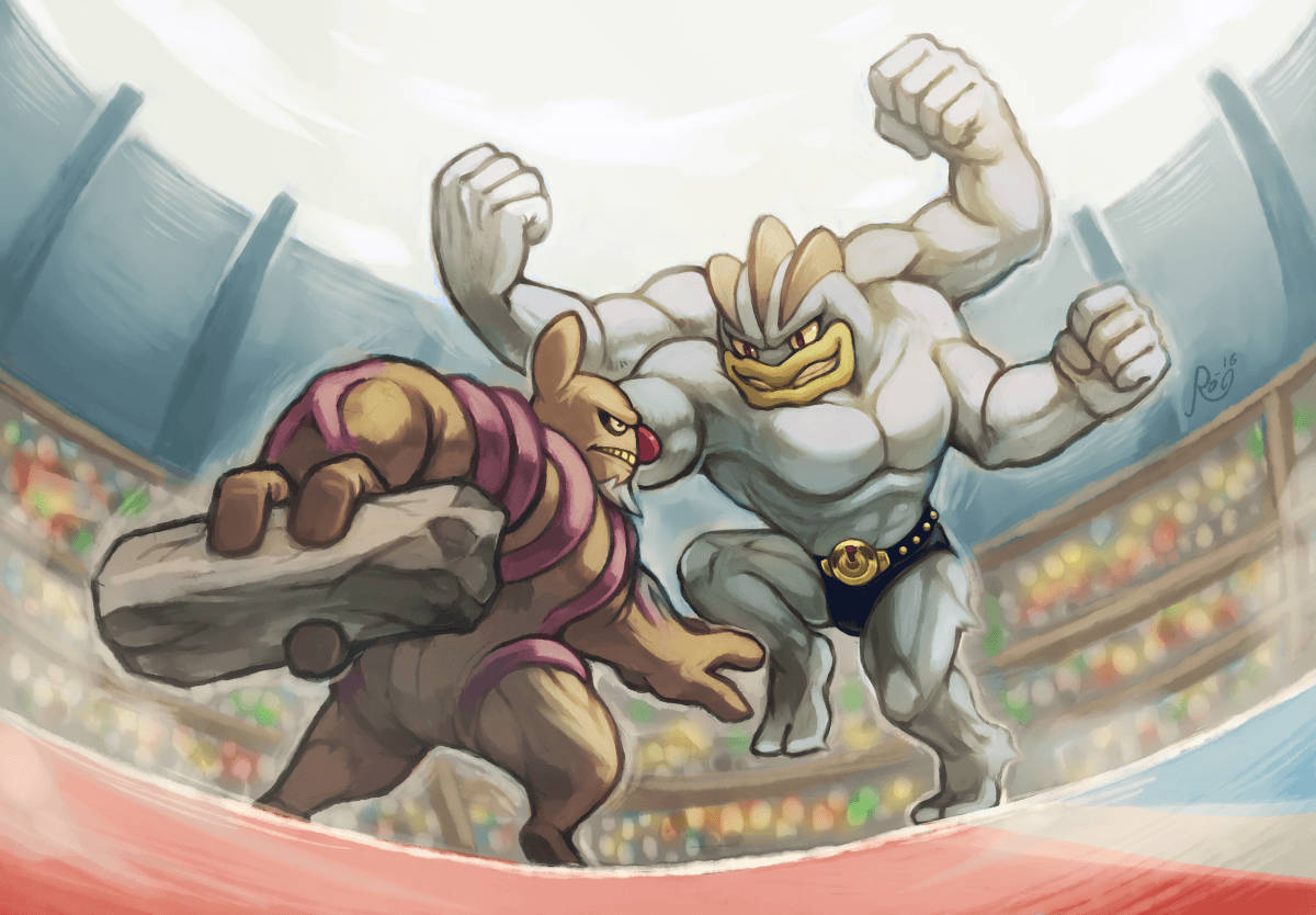 Machamp Conkeldurr Fight Stadium Background