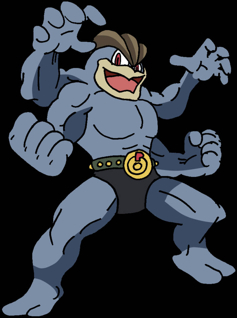 Machamp Posing White Background