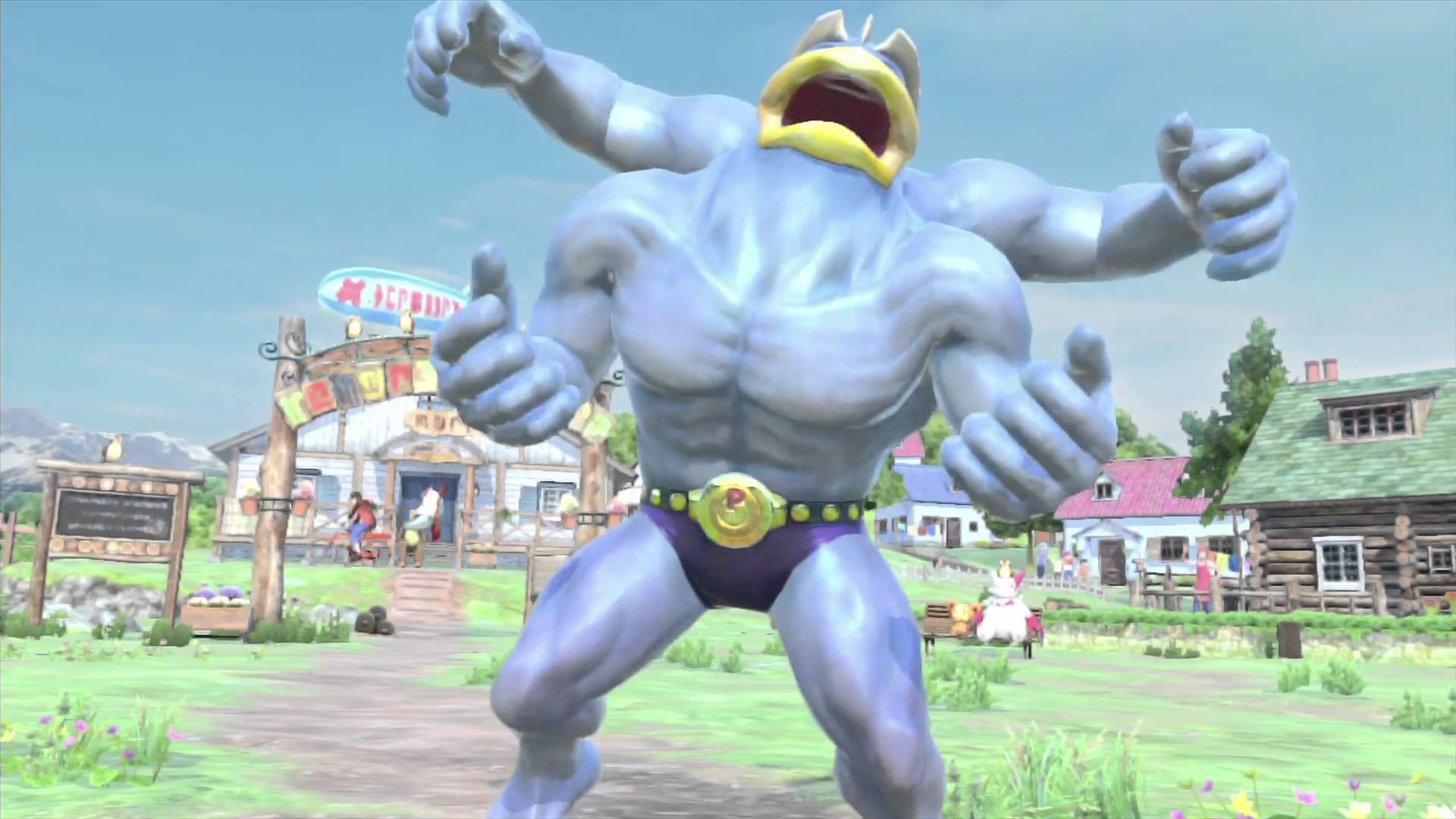 Machamp Roaring Strong Background