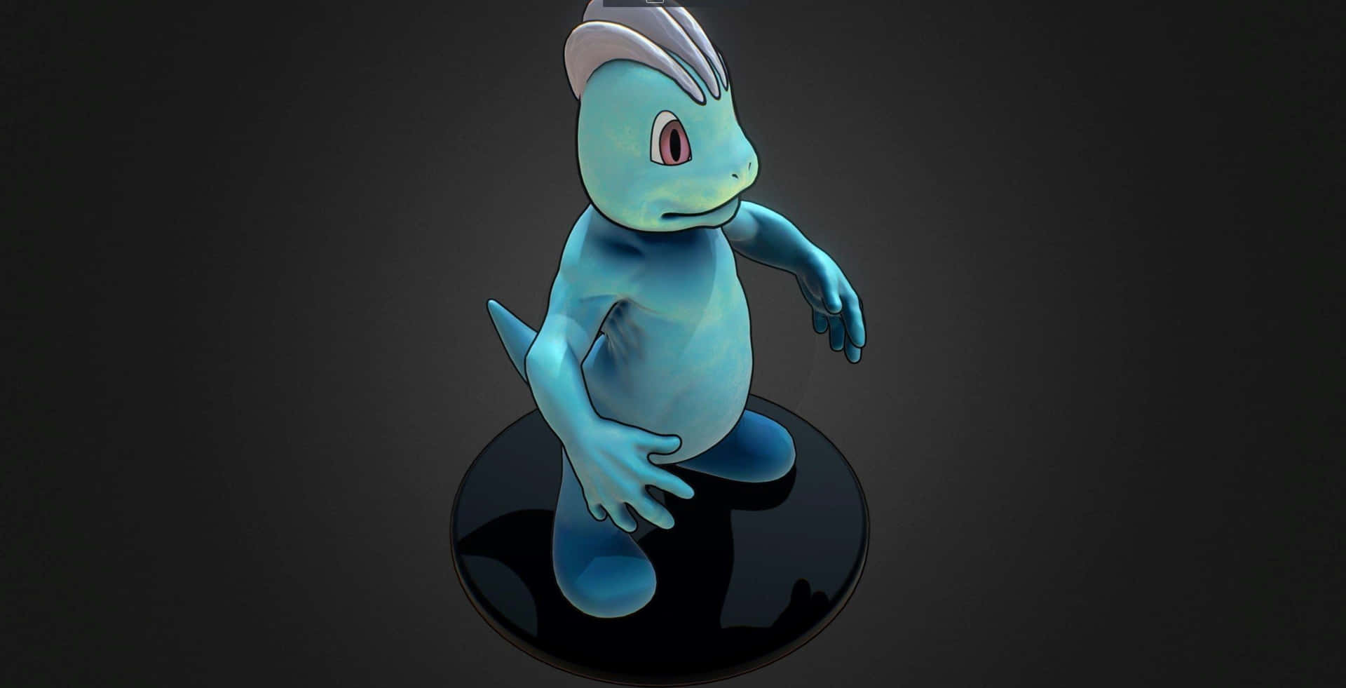 Machop 3d Model Side View Background