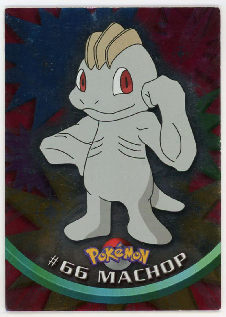Machop Flexing Its Left Arm Background