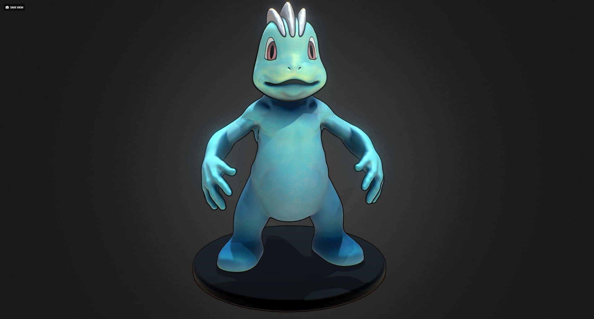 Machop Realistic 3d Model Black Background Background