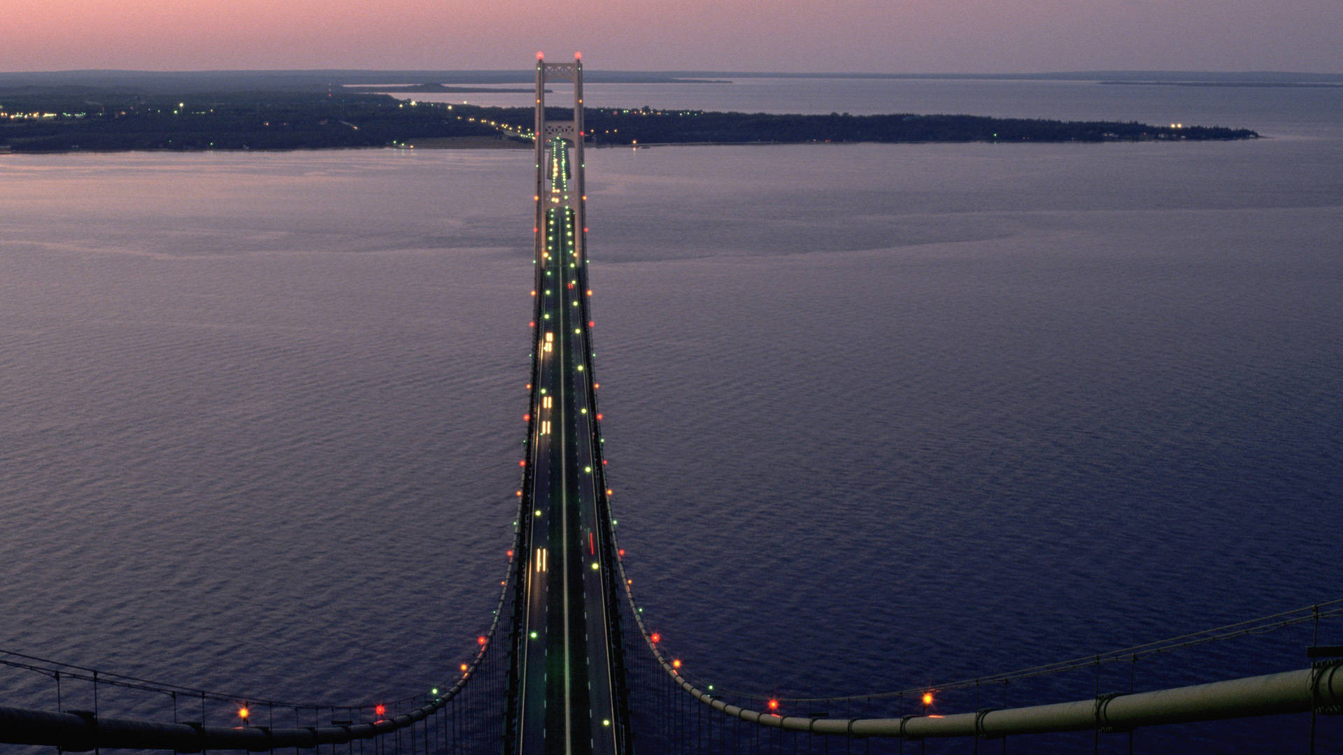 Mackinac Bridge Top View Background