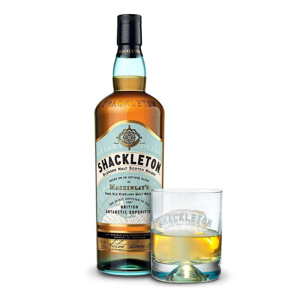 Mackinlay's Shackleton Blended Malt Scotch Whisky With A Glass