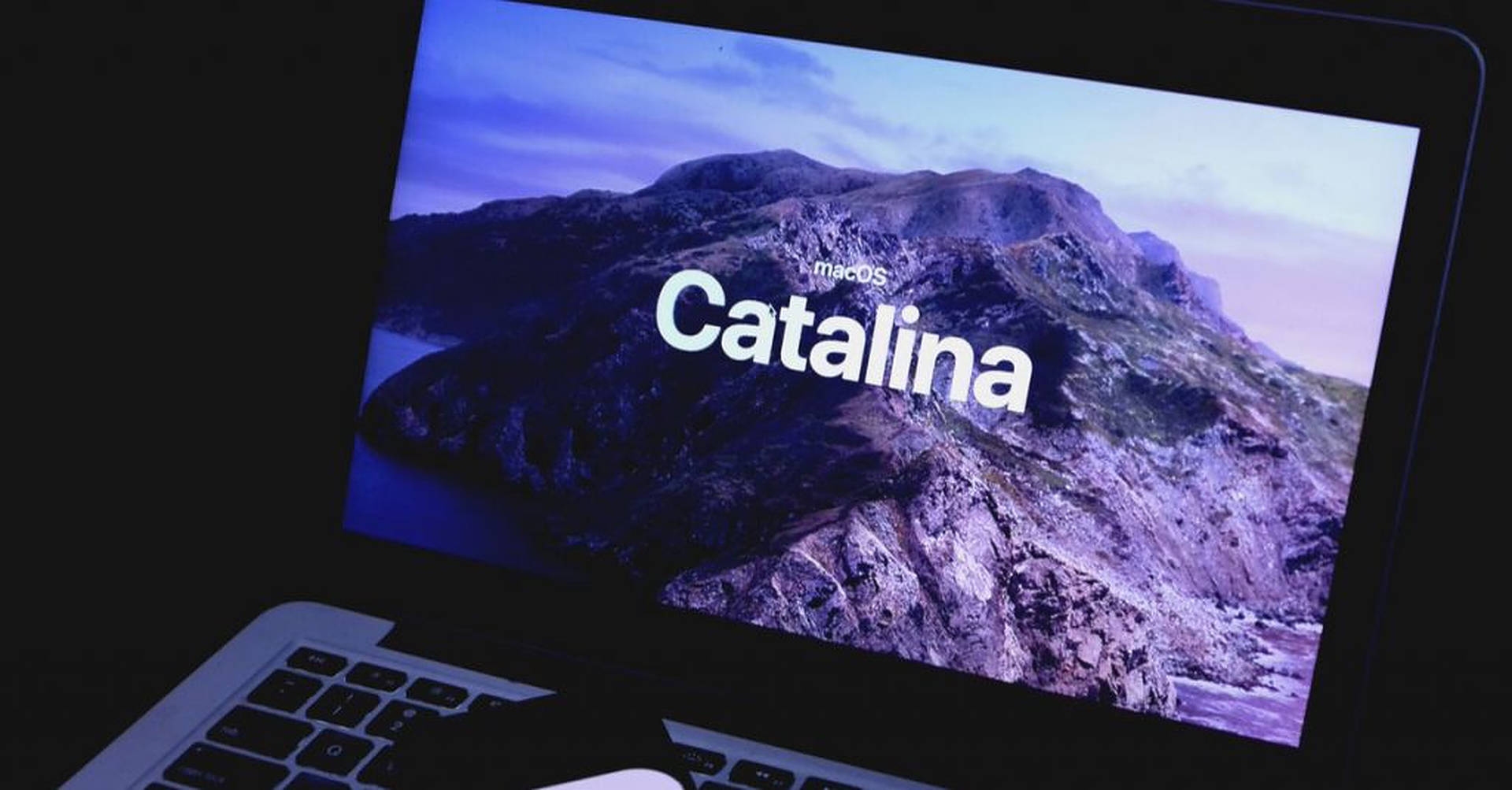 Macos Catalina On Laptop Screen Background