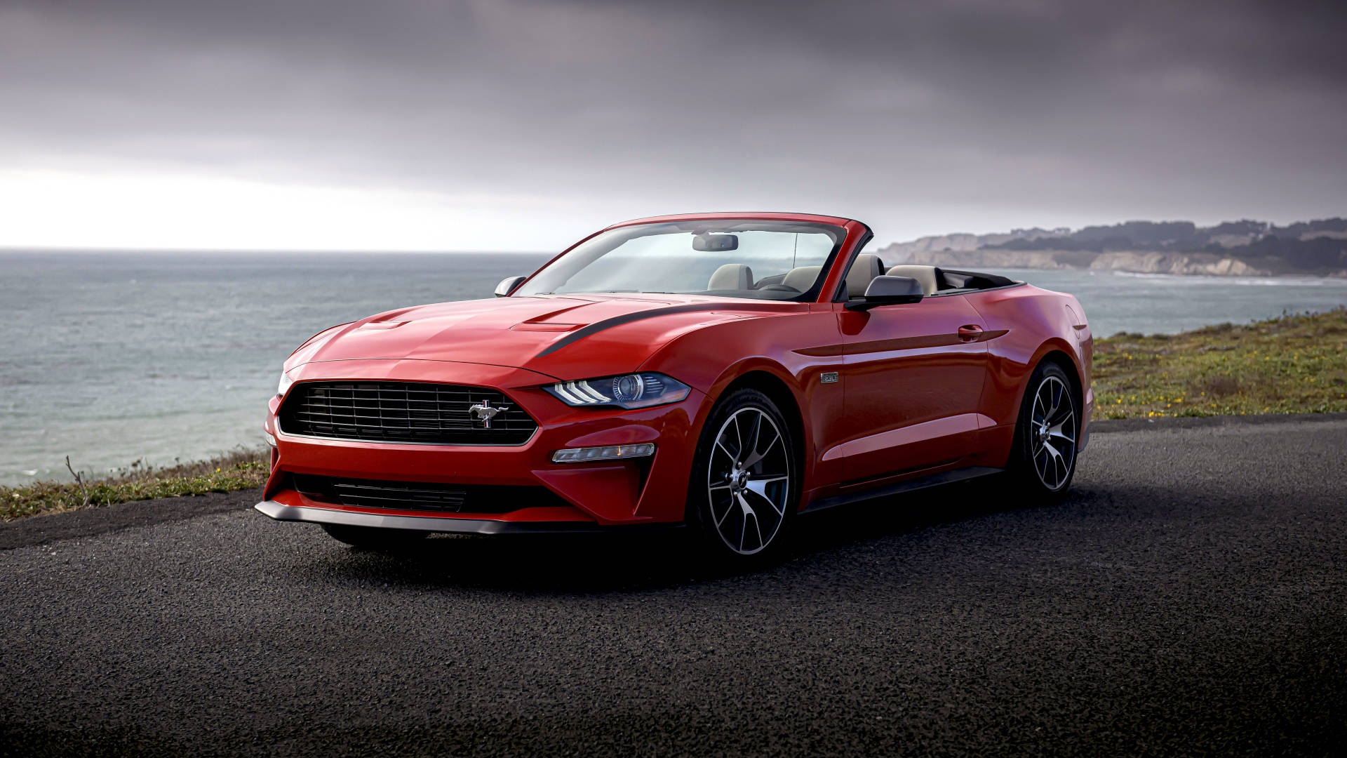 Macos Mojave Convertible Ford Mustang Background