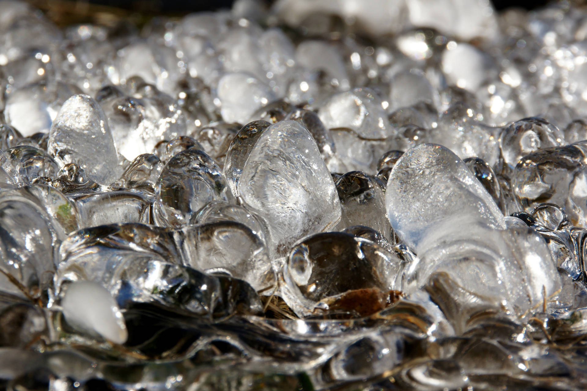 Macro Ice Chunks Background