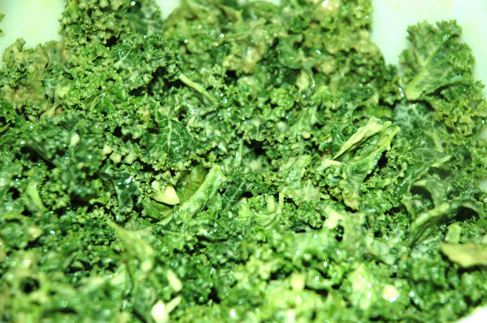 Macro Kale Leaves Background