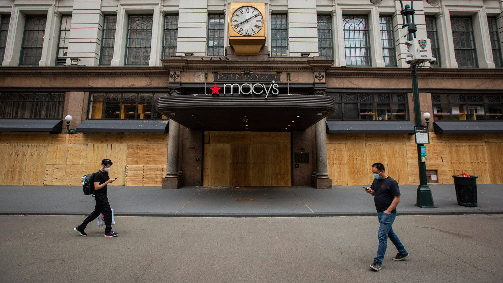 Macy's Boarded-up Storefront Background
