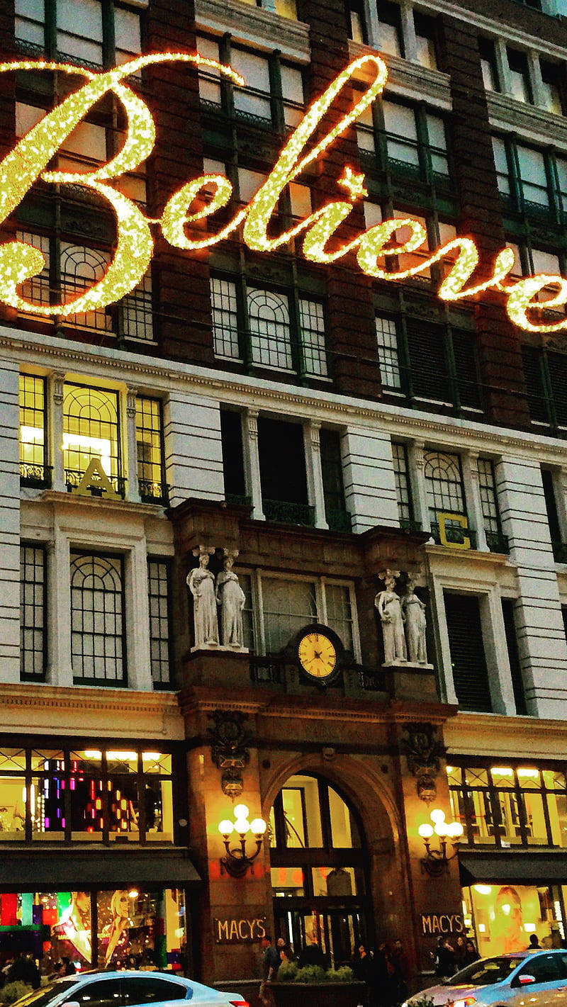 Macys Believe Sign