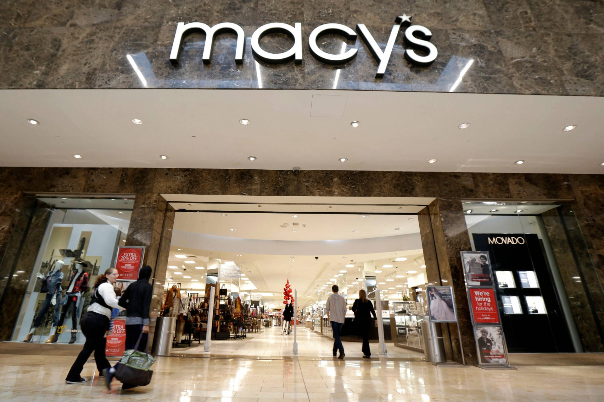 Macys Department Store Entrance Background
