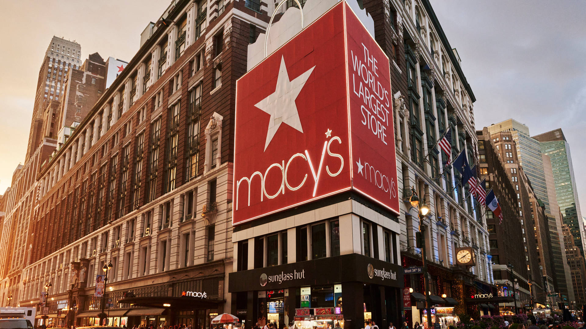 Macys During Sunset Background