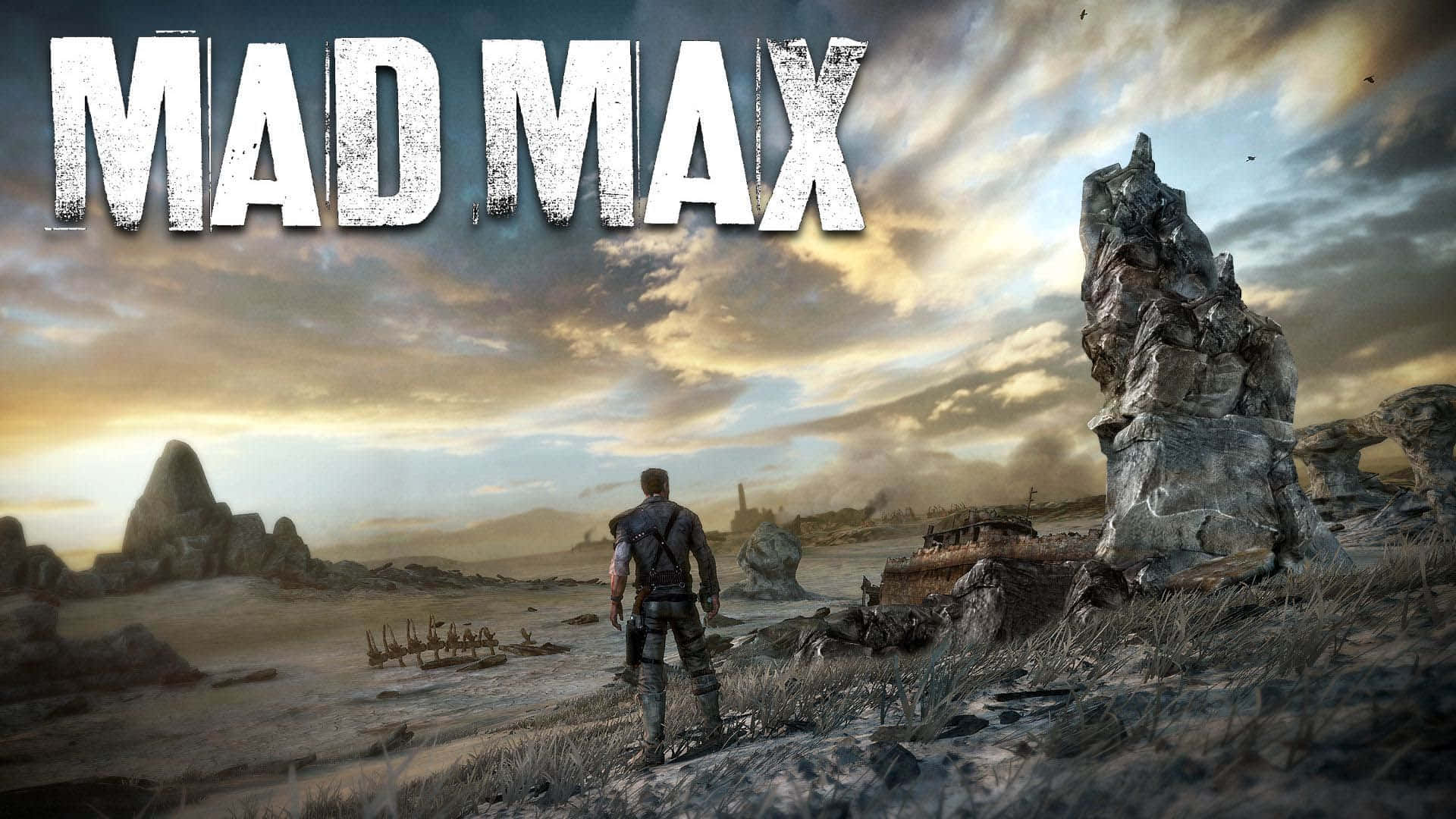Mad Max Desolate Wasteland Scene Background