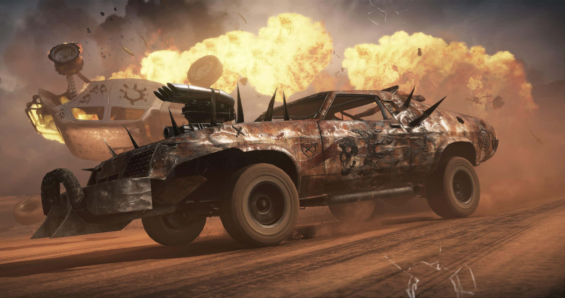 Mad Max_ Fury Road_ Chase Explosion Background