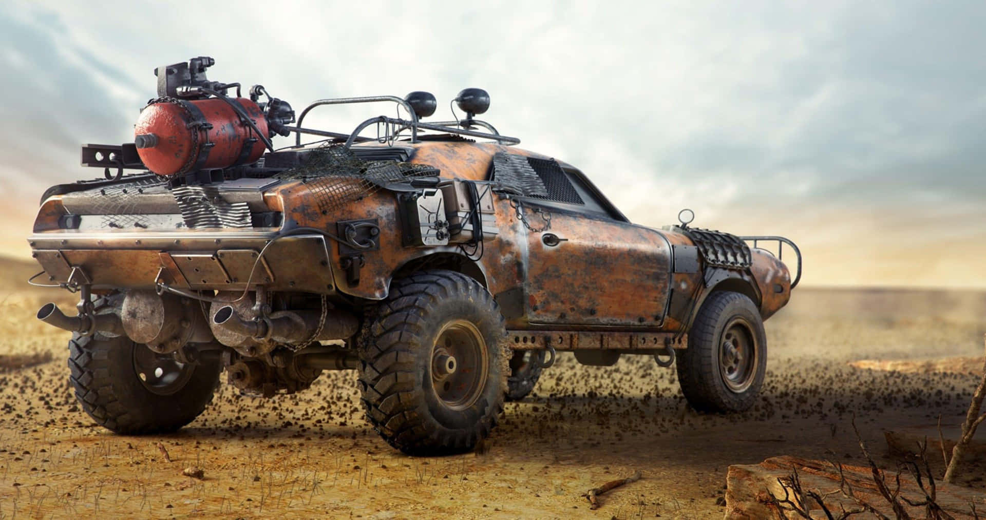 Mad Max Style Post Apocalyptic Vehicle Background