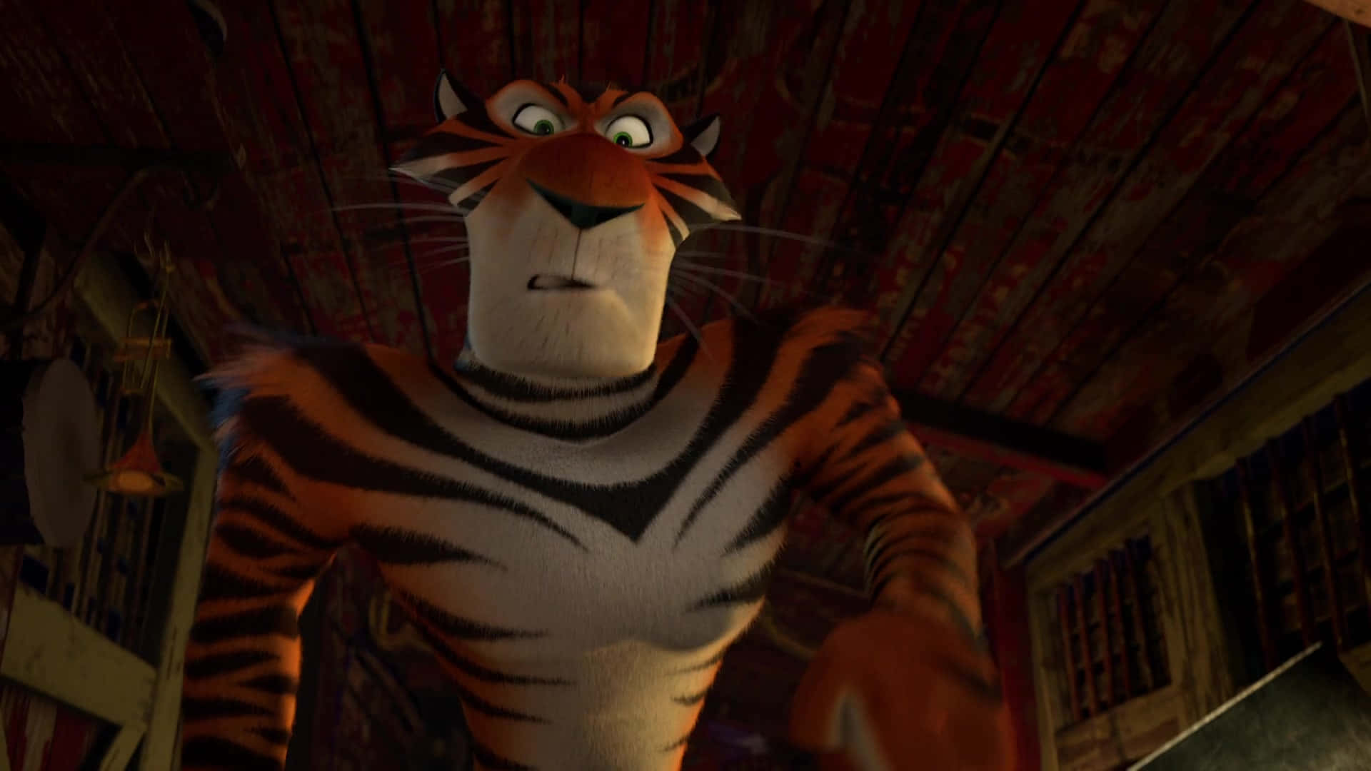Madagascar 3: Europe's Most Wanted Characters In A Lively Performance Background