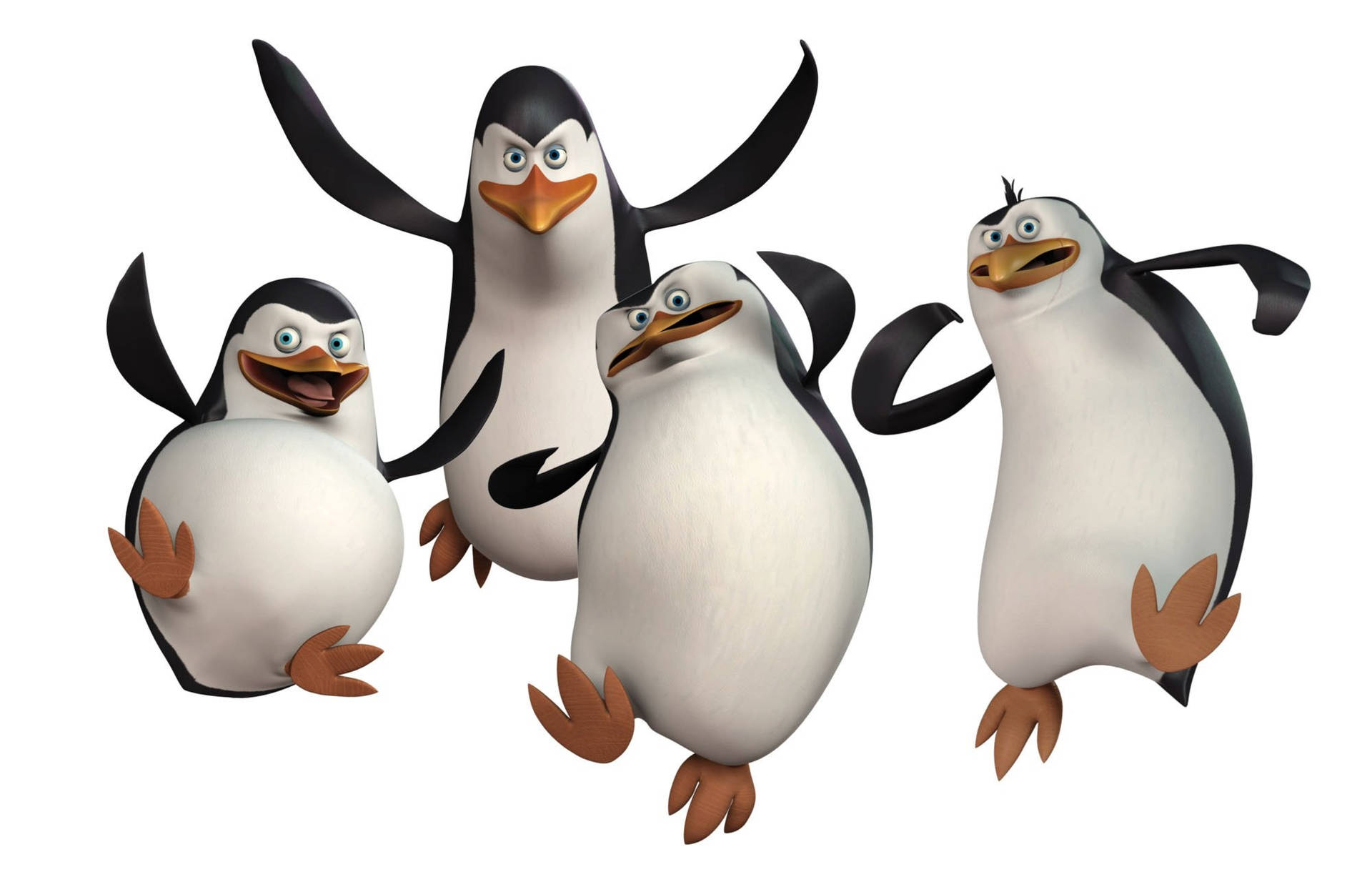 Madagascar Penguins In The Air Background